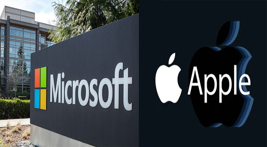 Apple shares plument, Microsoft catching up